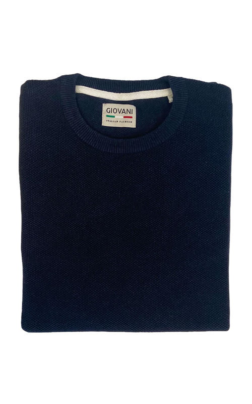 Profilgenser rund hals Navy L 